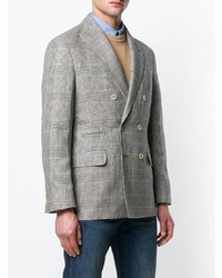 Brunello Cucinelli Double Breasted Plaid Jacket