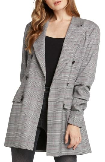 Willow & Clay Double Breasted Plaid Jacket, $65 | Nordstrom 