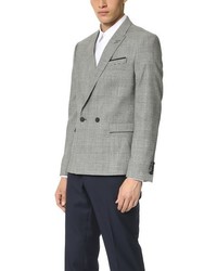The Kooples Double Breasted Prince Of Wales Check Jacket