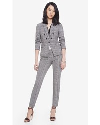 Express Glen Plaid Faux Double Breasted Blazer