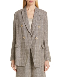 Brunello Cucinelli Prince Of Wales Double Breasted Jacket