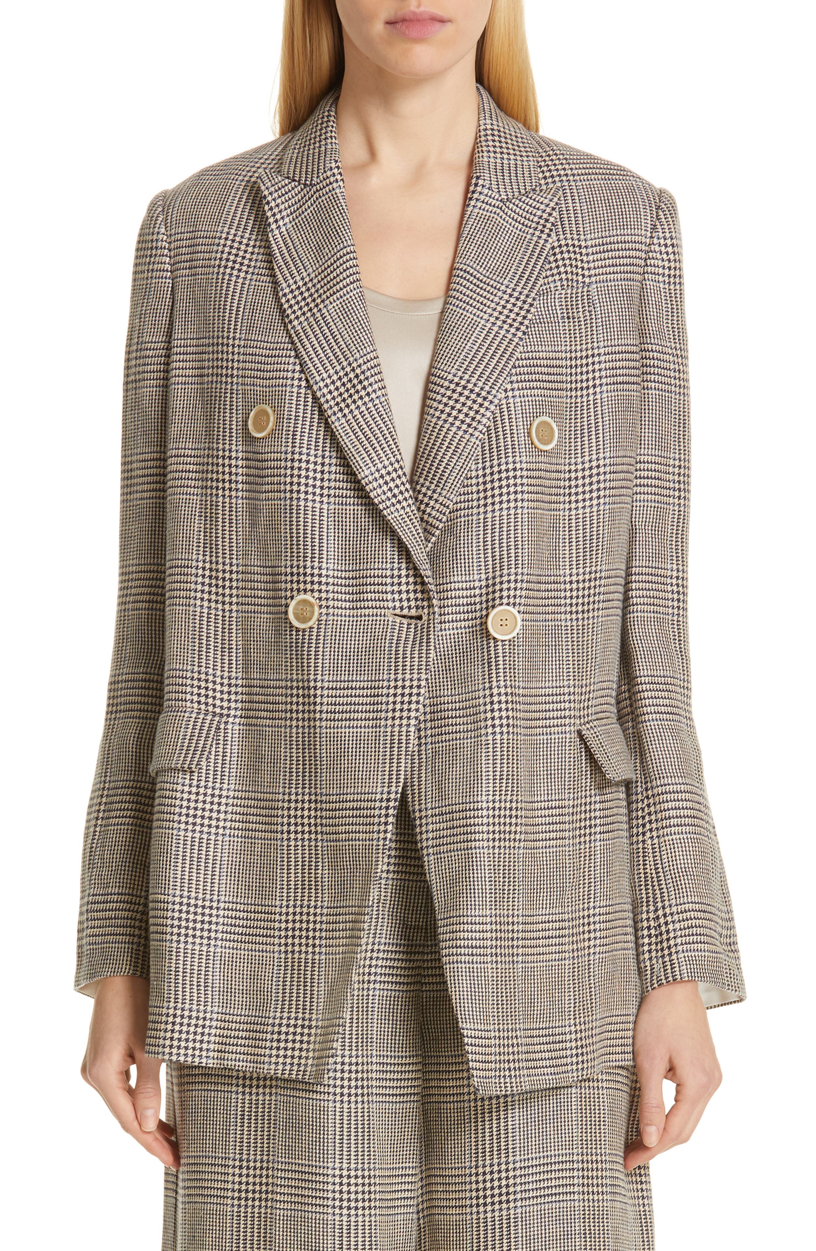 Brunello Cucinelli Prince Of Wales Double Breasted Jacket, $1,572 ...