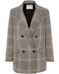 Separation Implications for Women's Grey Plaid Double Breasted Blazers from NET-A-PORTER.COM | Lookastic