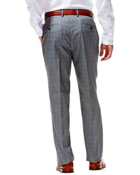 Haggar 1926 Originals Straight Fit Flat Front Grey Plaid Dress Pants