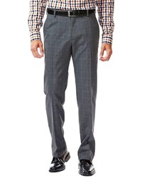 Haggar 1926 Originals Tailored Fit Straight Leg Plaid Gray Suit Pants