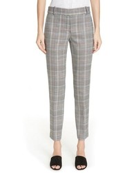 Theory Autumn Plaid Straight Trousers