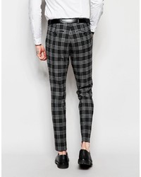 Asos Brand Skinny Suit Pants In Plaid Check