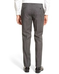 BOSS Flat Front Check Wool Trousers