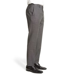 BOSS Flat Front Check Wool Trousers