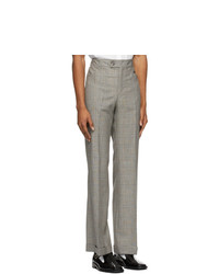Ernest W. Baker Grey And Brown Houndstooth Flare Trousers