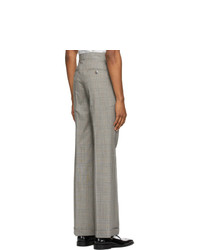 Ernest W. Baker Grey And Brown Houndstooth Flare Trousers
