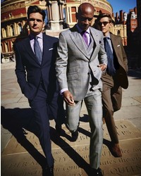 Charles Tyrwhitt Grey Check Slim Fit British Panama Luxury Suit Pants