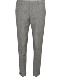 Paul Smith Grid-pattern Tailored Cropped Trousers in Grey for Men