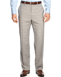 Shaquille Oneal Light Grey Plaid Pant Big And Tall