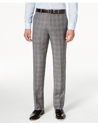 Shaquille Oneill Collection Classic Fit Blue And Grey Glen Plaid Dress Pants