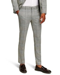 Topman Skinny Fit Houndstooth Suit Trousers
