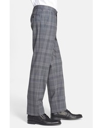 John Varvatos Star Usa Flat Front Plaid Trousers