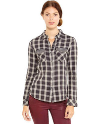 7 For All Mankind Plaid Long Sleeve Shirt