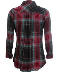 Dylan Cassidy Rayon Plaid 1 Pocket Shirt