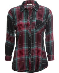 Dylan Cassidy Rayon Plaid 1 Pocket Shirt