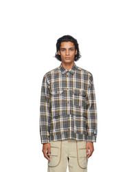 Reese Cooper®  Grey Flannel Check Shirt