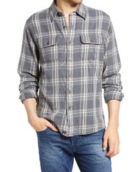 The Normal Brand Mountain Regular Fit Flannel Button Up Shirt In Grey Plaid At Nordstrom