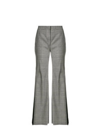 Grey Plaid Flare Pants