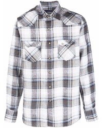 Lardini Plaid Pattern Long Sleeve Shirt