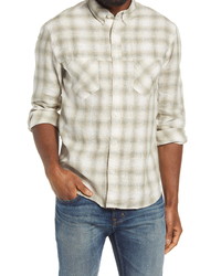 Billy Reid Regular Fit Plaid Linen Shirt
