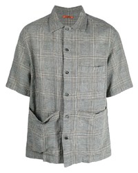 Barena Plaid Cotton Linen Shirt
