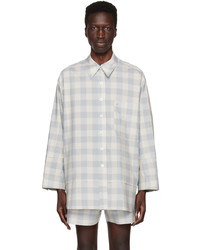 LOW CLASSIC Blue Off White Check Shirt