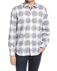 Bugatchi Classic Fit Check Button Up Shirt Shaped Fit Floral Button Up Shirt