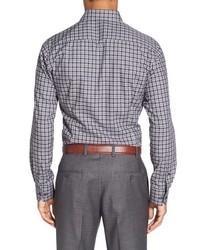 Eton Contemporary Fit Long Sleeve Plaid Sport Shirt