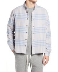 John Elliott Hemi Point Sur Check Oversize Cotton Button Up Shirt