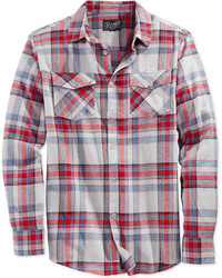 Retrofit Plaid Flannel Long Sleeve Shirt