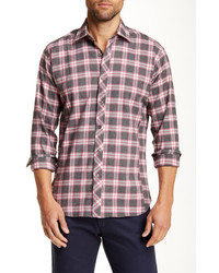 Jared Lang Plaid Long Sleeve Semi Fitted Shirt