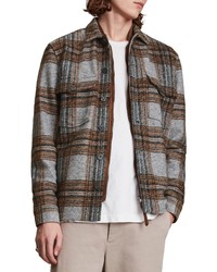 AllSaints Skomo Relaxed Fit Plaid Button Up Shirt