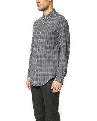 Shades of Grey by Micah Cohen Standard Button Down Collar Flannel Shirt