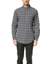 Shades of Grey by Micah Cohen Standard Button Down Collar Flannel Shirt