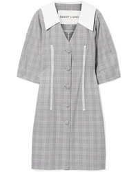 Sandy Liang Leo Med Plaid Cotton And Dress