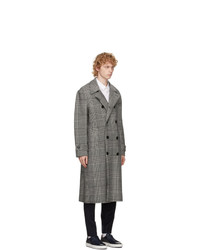 BOSS Black And White Prince Of Wales Godeon Coat