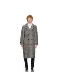 BOSS Black And White Prince Of Wales Godeon Coat