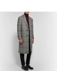 Dunhill Prince Of Wales Checked Wool And Cashmere Blend Coat