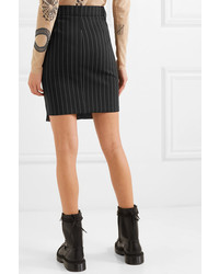 Vetements Checked Cady And Wool Blend Mini Skirt