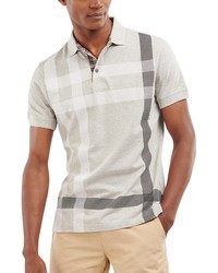 Barbour Blaine Plaid Polo In Grey Marl At Nordstrom