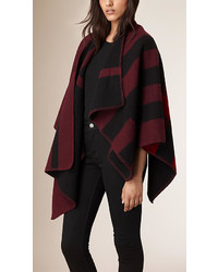 Burberry Check Wool And Cashmere Blanket Poncho