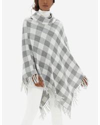 The Limited Plaid Cowl Neck Poncho