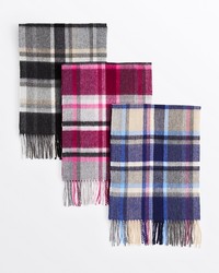 Bloomingdale's C By Plaid Cashmere Scarf