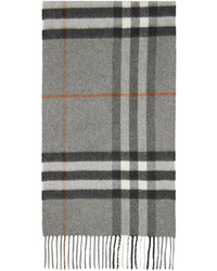 Burberry Gray The Classic Check Scarf