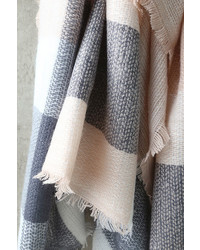 LuLu*s Cheering Section Blush Pink Plaid Scarf